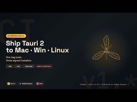 Ship Tauri 2 to Mac, Windows & Linux | GitHub Actions Matrix Tutorial