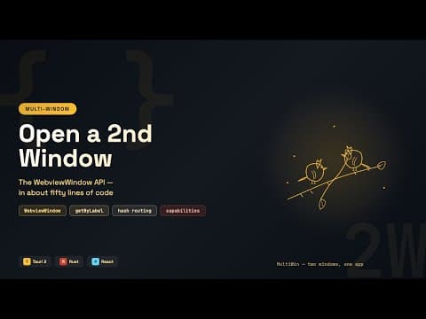 Open a Second Window in Tauri 2 | Multi-Window React + Rust Tutorial