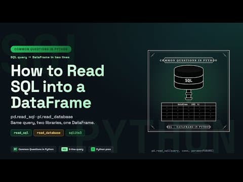 How to Read SQL into a DataFrame in Python — Tutorial