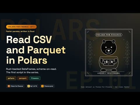 Read CSV and Parquet in Polars — Python Tutorial