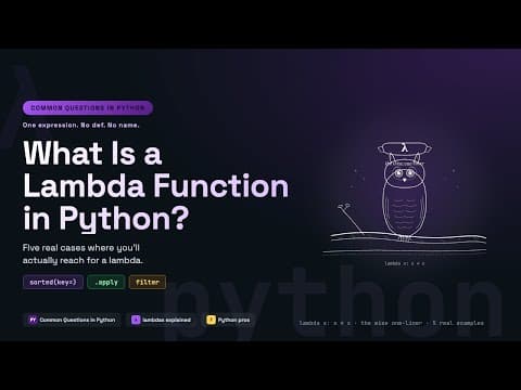 What Is a Lambda Function in Python? (5 Real Examples)