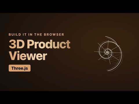 Build a 3D Product Viewer in Three.js (Orbit + Zoom)